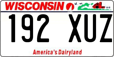 WI license plate 192XUZ