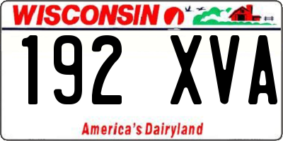 WI license plate 192XVA