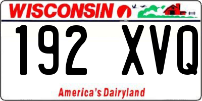 WI license plate 192XVQ