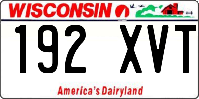 WI license plate 192XVT