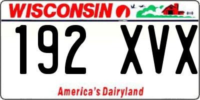WI license plate 192XVX