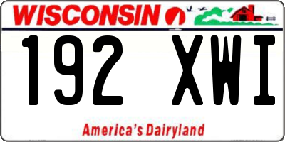WI license plate 192XWI