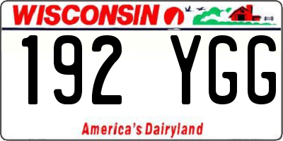 WI license plate 192YGG