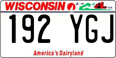 WI license plate 192YGJ