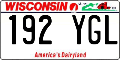WI license plate 192YGL
