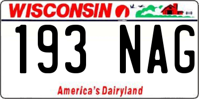 WI license plate 193NAG