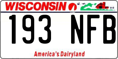 WI license plate 193NFB
