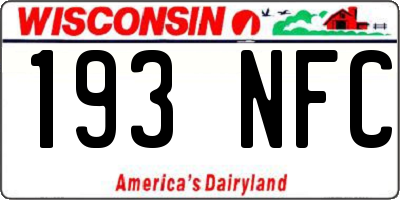 WI license plate 193NFC