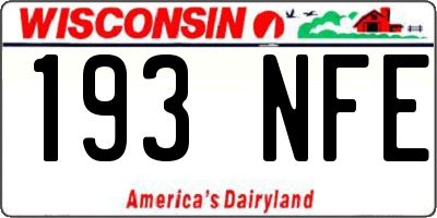WI license plate 193NFE