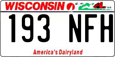 WI license plate 193NFH