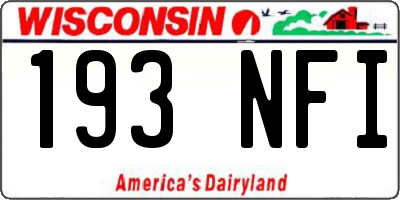 WI license plate 193NFI