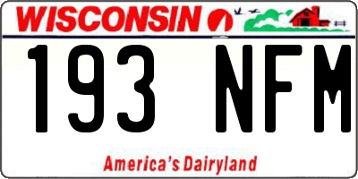 WI license plate 193NFM