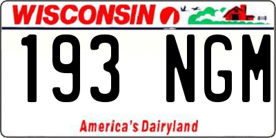 WI license plate 193NGM