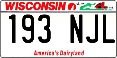 WI license plate 193NJL