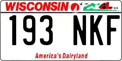 WI license plate 193NKF