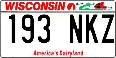 WI license plate 193NKZ