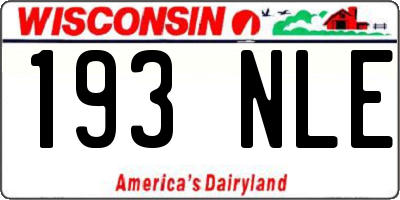 WI license plate 193NLE