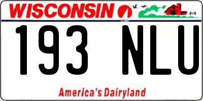 WI license plate 193NLU