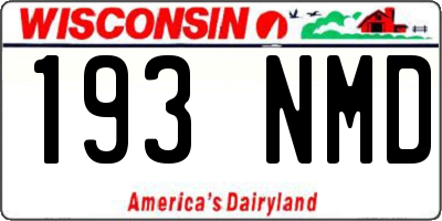 WI license plate 193NMD