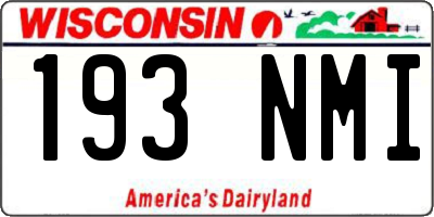 WI license plate 193NMI