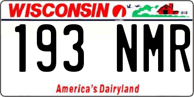 WI license plate 193NMR