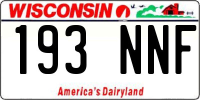 WI license plate 193NNF