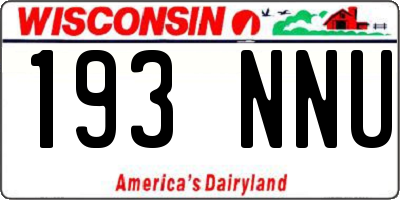WI license plate 193NNU