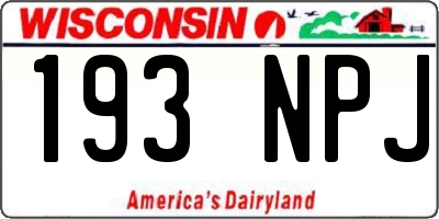 WI license plate 193NPJ