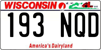 WI license plate 193NQD