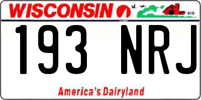 WI license plate 193NRJ