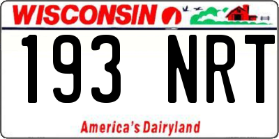 WI license plate 193NRT