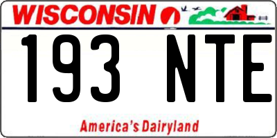 WI license plate 193NTE