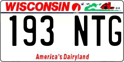 WI license plate 193NTG