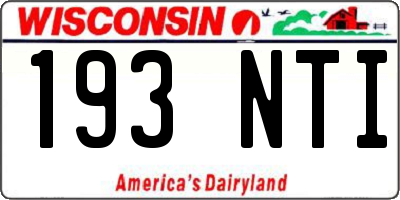WI license plate 193NTI