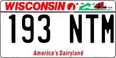 WI license plate 193NTM