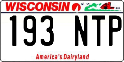 WI license plate 193NTP