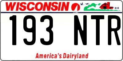 WI license plate 193NTR