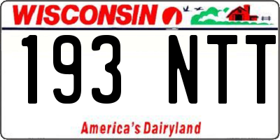 WI license plate 193NTT