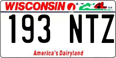 WI license plate 193NTZ