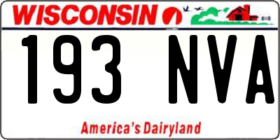 WI license plate 193NVA