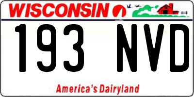 WI license plate 193NVD