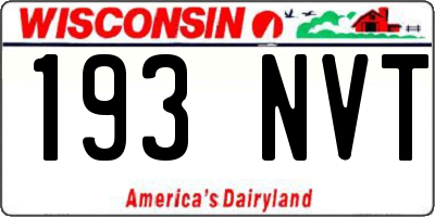 WI license plate 193NVT