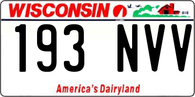 WI license plate 193NVV