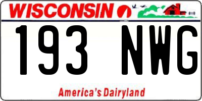 WI license plate 193NWG