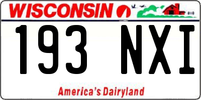 WI license plate 193NXI