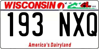 WI license plate 193NXQ