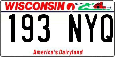 WI license plate 193NYQ