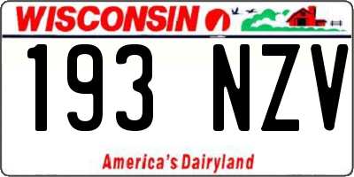 WI license plate 193NZV