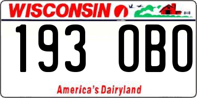 WI license plate 193OBO