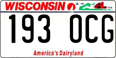 WI license plate 193OCG